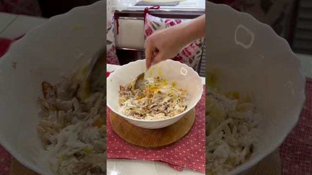 Драники с сыром и грибами