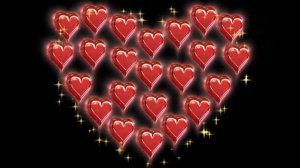 Футаж Сердце из маленьких сердечек