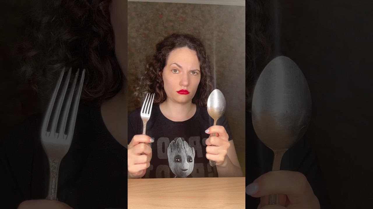 Макияж вилкой и ложкой😳
