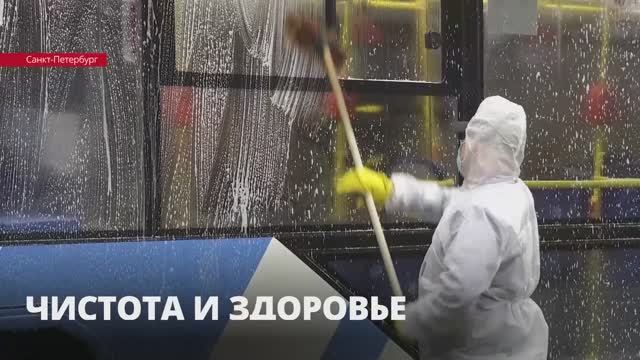 Чистота и здоровье: как сотрудники общественного транспорта дезинфицируют салоны техники