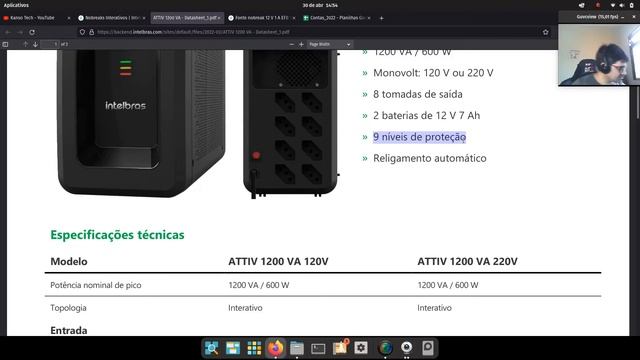 Falta de energia não é mais problema! Nobreak Intelbras ATTIV 1200VA смотреть онлайн