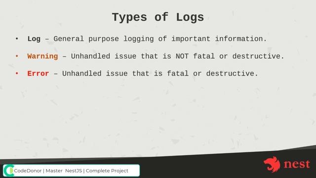 Lecture 61. Logging in NestJS | NodeJS Framework | Scalable Modern TypeScript | Master NestJS (2021