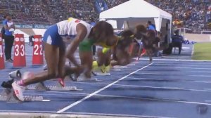 Sashieka Steele (Holmwood) = RECORD 11.50 to win the Class 3 girls' 100m FINAL Champs 2017