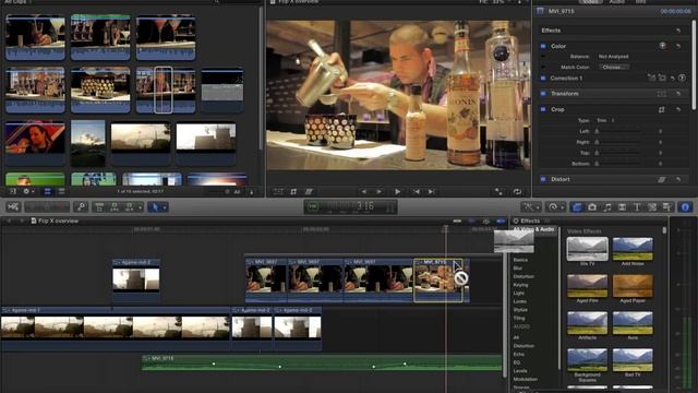 FinalCutX - Интерфейс и инструменты для монтажа. Часть 2 смотреть онлайн