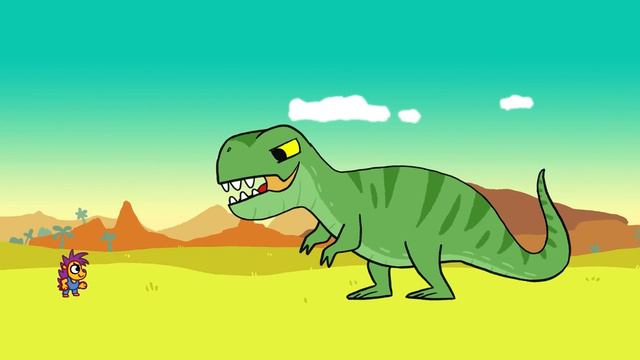 Club Baboo Dinosaur Piñata Cartoon | The Velociraptor is getting whacked! | Dino Compilation смотреть онлайн