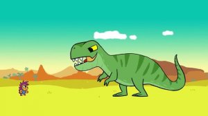 Club Baboo Dinosaur Piñata Cartoon | The Velociraptor is getting whacked! | Dino Compilation