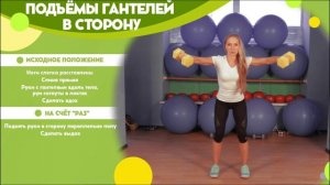 Техника выполнения упражнения "Подъёмы гантелей в сторону"
