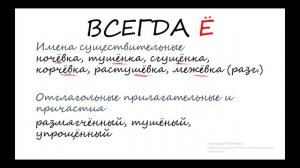 Задание 5: гласные о и е (ё) после шипящих и ц.