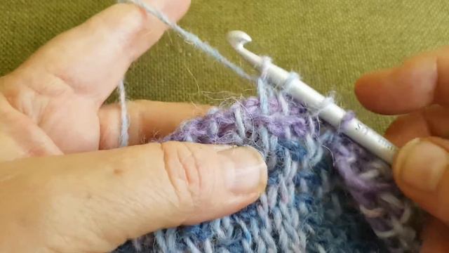 Tunisian Crochet Purl Stitch