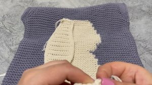 Как пришить ушки к изделию.