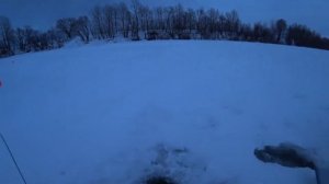 Рыбалка на жерлицы 2022г, под вечер, Оз Кисегач.