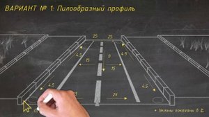 Водоотвод в сложных условиях. Пилообразный продольный профиль.