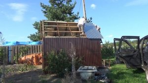 Строим гараж из говна и палок часть 3