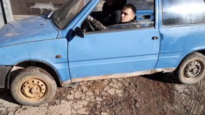 Ока ВАЗ 1111 на ножном приводе застряла, не переобулись... Первый выезд