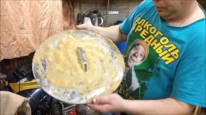 Фильтруем яблочную брагу на кастрюле  Люкстале 6 (фальшь-дно и базука)