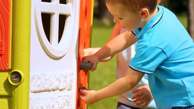 Детский домик SMOBY Jura | Обзор домика для детской площадки смотреть онлайн