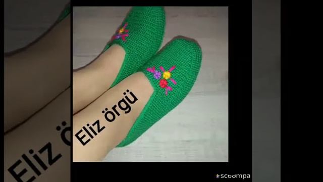 Очень красивые СЛЕДКИ-Тапочки крючком???????? смотреть онлайн