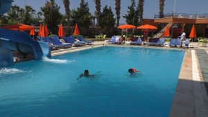 Турция. Аланья. Махмутлар Бассейн и горки отеля Sun Fire Beach 4*.
