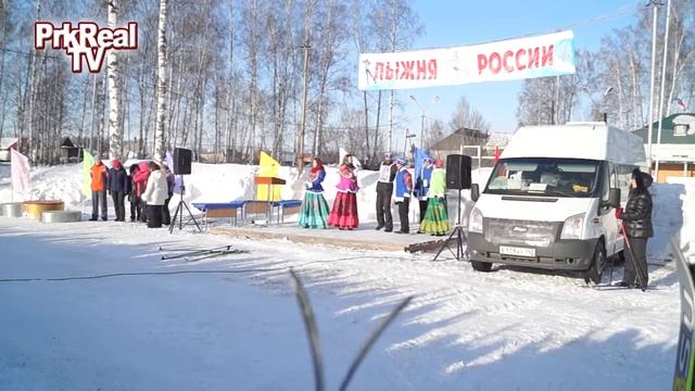 Открытие соревнований "Лыжня России - 2015" в Прокопьевском районе смотреть онлайн