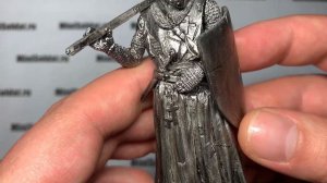 Оловянный солдатик тамплиер с секирой 90 мм