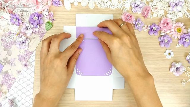 Коробочка-открытка  с сюрпризом /Скрапбукинг открытка/ Explosion Box Card with flowers /step by ste