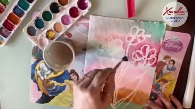 Рисуем закат солнца воском и акварелью смотреть онлайн