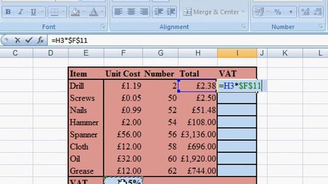 Absolute referencing in Excel, using the F4 function key смотреть онлайн