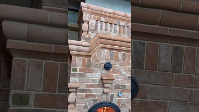 Барбекю комплекс с тандыром в Нео-Русском стиле с кирпича ручной формовки #казанмангал