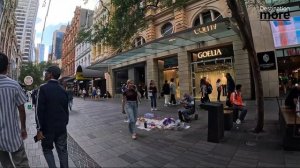 Sydney Australia Walking Tour - Pitt Street 4K [60fps HDR]