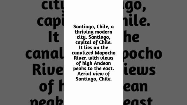 What Is The Capital Of Chile | Little Knowledge #Shorts