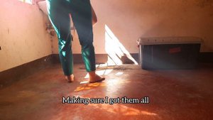 Cleaning and crushing bugs barefoot | 2000 subscribers | Dirty feet & sole reveal