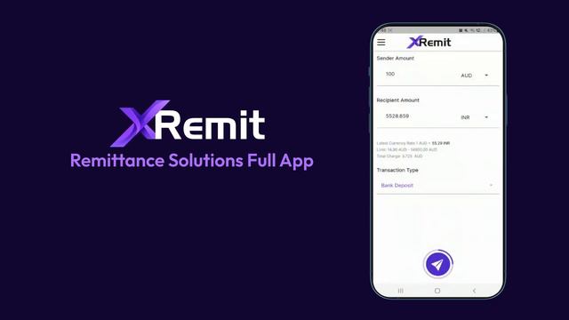 XRemit | Remittance Solutions Money Transfer | Flutter App | Android & iOS