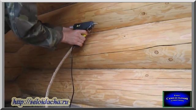 Отделка сруба дома канатом смотреть онлайн
