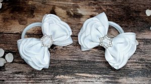 Идеальный пышный бант для школы из репсовых лент / МК канзаши