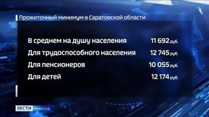 Прожиточный минимум в Саратовской области с 1 июня увеличится на 10%
