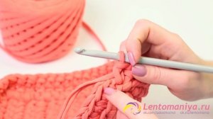 Корзинка с прямоугольным дном из трикотажной пряжи. Самый простой способ! + новый узор