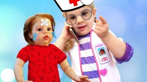 Bad babies playing Doctor toys Family Fun Pretend Play Kids Song Nursery Rhymes for Children