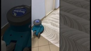 Провели глубокую чистку пола роторной машиной а административном здании.