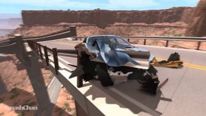 Collapsing Bridge Pileup Car Crashes #9 - BeamNG DRIVE | SmashChan