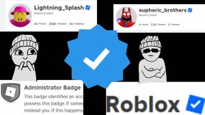 что означает галочка  роблокс?