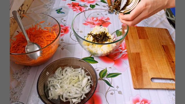УДИВИТЕЛЬНЫЙ ВКУС!! САЛАТ ИЗ МОРСКОЙ КАПУСТЫ  С МОРКОВИ ПО-КОРЕЙСКИ!!!