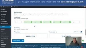 Salon Booking System - installazione e settings di base - ITALIANO