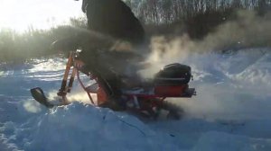 самодельный сноубайк с мотором от питбайка