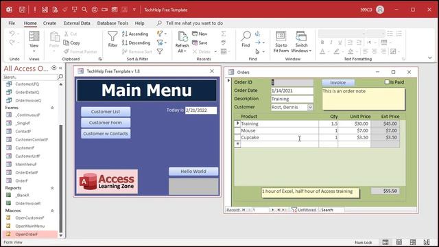 Customize Microsoft Access Quick Access Toolbar. Add Features. Open Forms, Reports. Run Macros.
