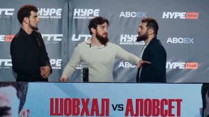 Потасовка Шовхала Чурчаева и Алавсета Мамиева на конференции HYPE MMA.