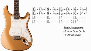 Smooth Slow Blues In E Minor _ Guitar Backing Track