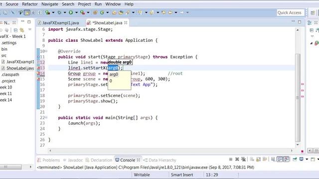 JavaFX - Draw Horizontal Line смотреть онлайн