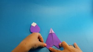 Детская поделка баклажан. Техника оригами