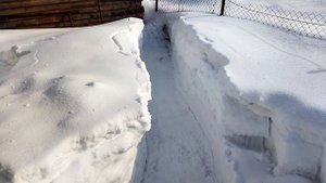 На что способен маленький снегоуборщик.