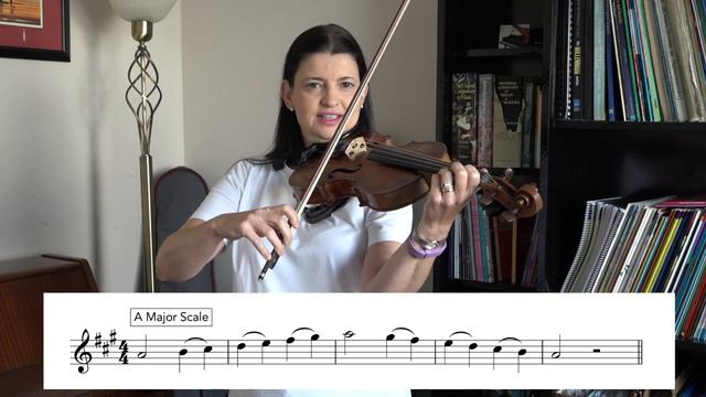 A major scale  arpeggio 1 Octave - Violin